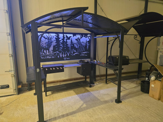 Навес для гриля 3 с задней панелью