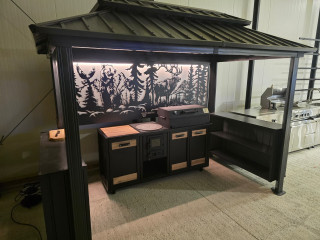 Навес для гриля 4 с задней панелью